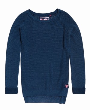 Superdry Waffle Acid Wash Női Kötöttáru Kék | LYUTF1793